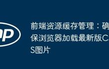 前端資源緩存管理：確保瀏覽器加載最新版CSS圖片