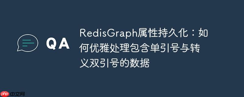 redisgraph属性持久化:如何优雅处理包含单引号与转义双引号的数据