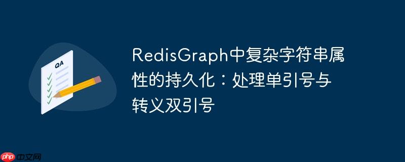 redisgraph中复杂字符串属性的持久化:处理单引号与转义双引号