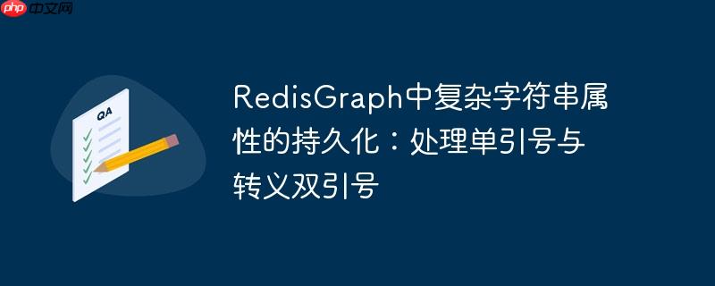 RedisGraph中复杂字符串属性的持久化：处理单引号与转义双引号
