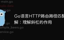 Go语言HTTP路由路径匹配详解：理解斜杠的作用