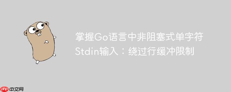 掌握Go语言中非阻塞式单字符Stdin输入：绕过行缓冲限制
