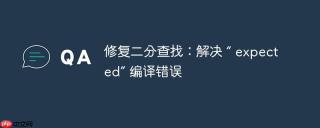 修复二分查找:解决 “ expected” 编译错误