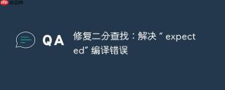 修复二分查找：解决 “ expected” 编译错误