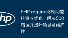 PHP nécessite le dépannage des problèmes de chemin et l'optimisation: résoudre 500 erreurs et améliorer la maintenabilité du projet