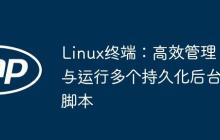 Linux終端：高效管理與運行多個持久化后臺腳本