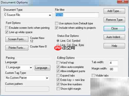 Source Insight字体大小设置