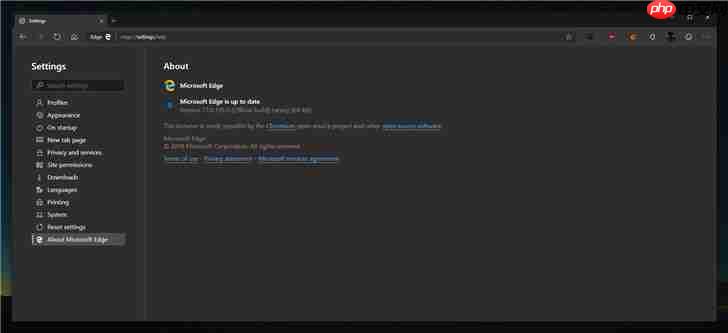 Win10 Chromium版Edge浏览器改进Dark模式