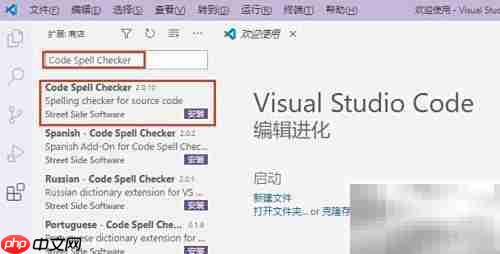 VSCode安装拼写检查插件