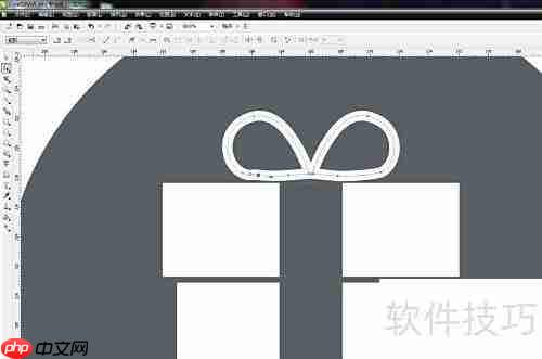 CorelDRAW绘制礼物盒图标