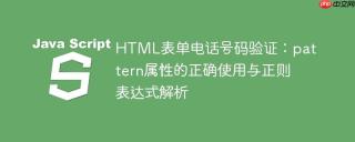 HTML表单电话号码验证：pattern属性的正确使用与正则表达式解析