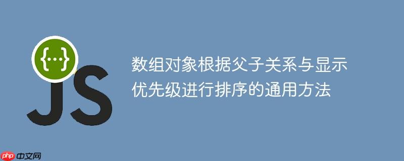 数组对象根据父子关系与显示优先级进行排序的通用方法-小浪学习网