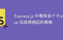Express.js 中等待多个 Promise 完成再响应的策略