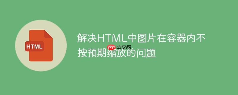 解决HTML中图片在容器内不按预期缩放的问题