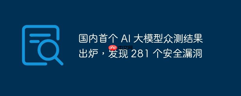 国内首个 AI 大模型众测结果出炉,发现 281 个安全漏洞