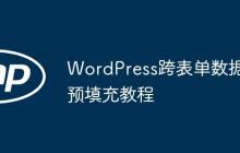 WordPress跨表單數(shù)據(jù)預(yù)填充教程