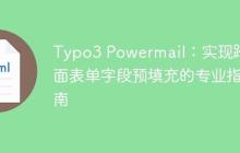Typo3 Powermail：實(shí)現(xiàn)跨頁面表單字段預(yù)填充的專業(yè)指南