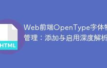 Web前端OpenType字體特性管理：添加與啟用深度解析