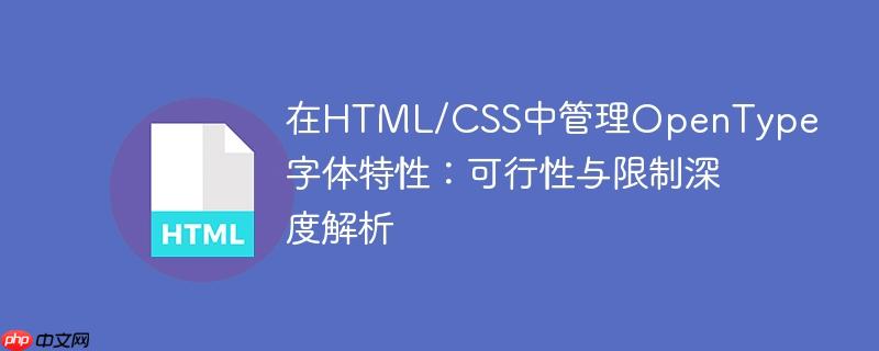 在HTML/CSS中管理OpenType字体特性:可行性与限制深度解析