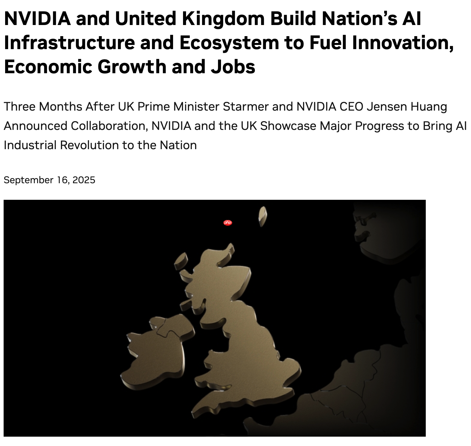 NVIDIA 与欧洲 AI 供应商合作,在英国建立 AI 基础设施