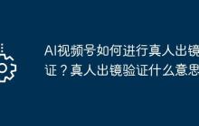 AI视频号如何进行真人出镜验证？真人出镜验证什么意思？