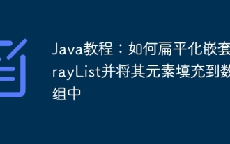 Java教程:如何扁平化嵌套ArrayList並將其元素填充到數組中
