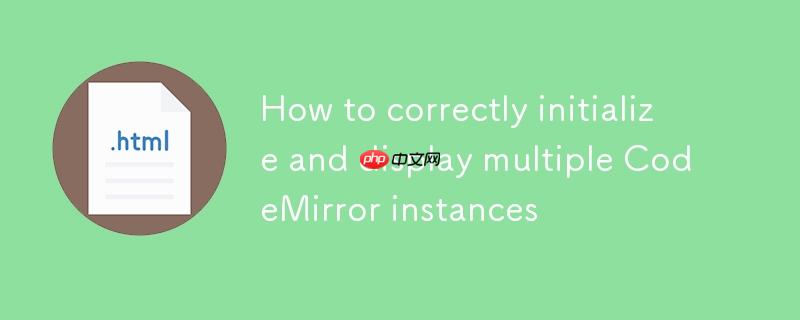 如何正确初始化并显示多个CodeMirror实例