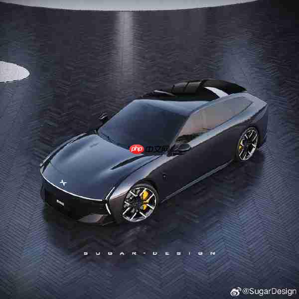 小鹏新P7旅行车猜想图曝光!采用纵横贯穿式尾灯设计