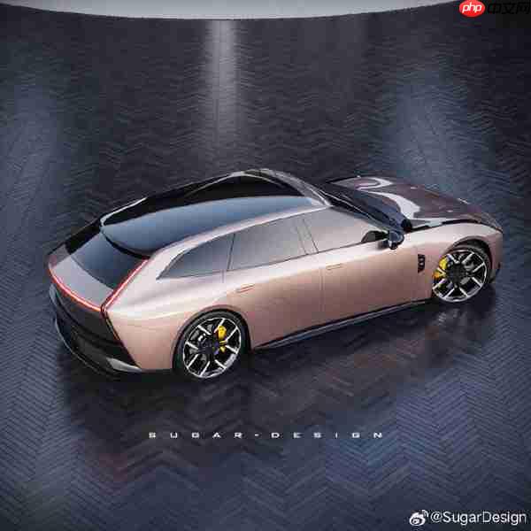 小鹏新P7旅行车猜想图曝光!采用纵横贯穿式尾灯设计