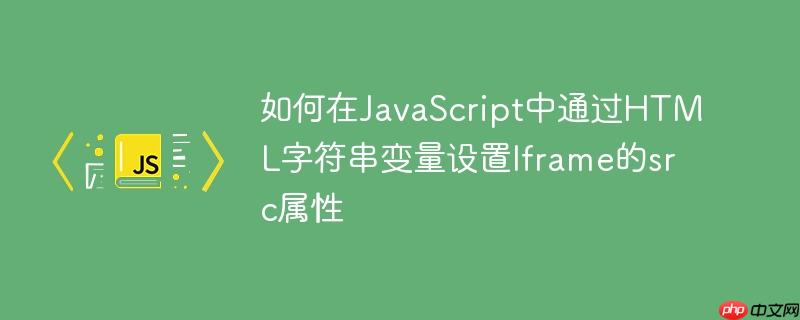 如何在JavaScript中通过HTML字符串变量设置Iframe的src属性