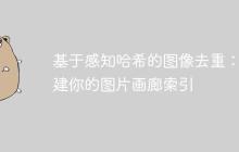 基于感知哈希的图像去重：构建你的图片画廊索引