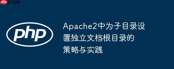 Apache2中为子目录设置独立文档根目录的策略与实践