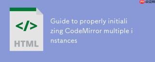 正确初始化CodeMirror多实例的指南