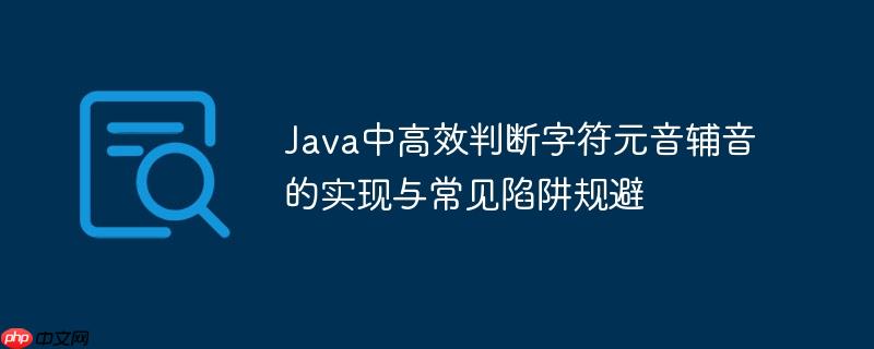 Java中高效判断字符元音辅音的实现与常见陷阱规避
