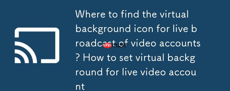 视频号直播虚拟背景图标在哪里找?视频号直播怎么设置虚拟背景