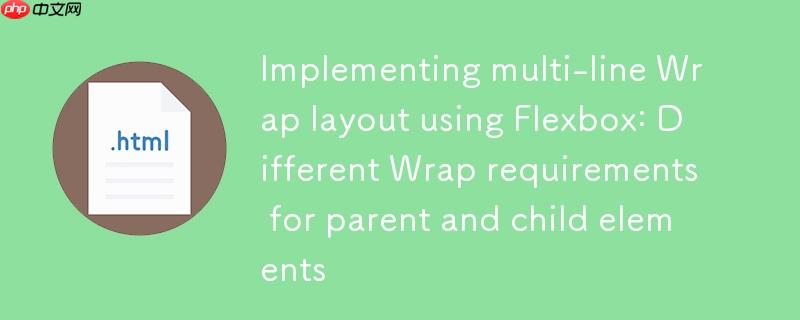 使用Flexbox实现多行Wrap布局：父元素与子元素的不同Wrap需求