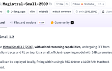 法国 AI 公司 Mistral 开源推理模型 Magistral Small 1.2