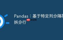 Pandas：基于特定列分隔符拆分行