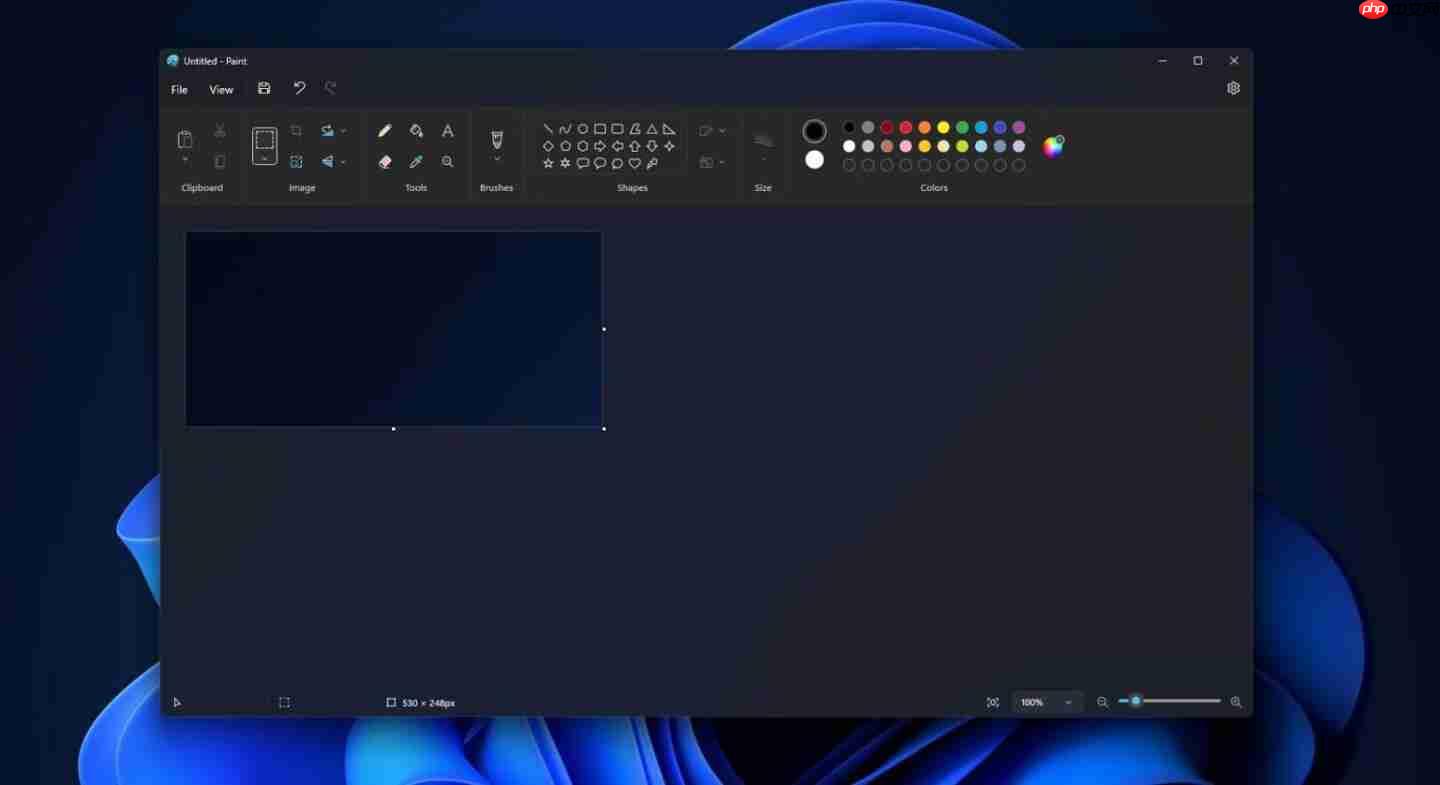 Windows 11 Paint应用正式推出暗黑模式,提升用户体验
