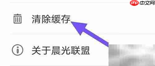 晨光联盟缓存清除设置方法