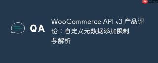 WooCommerce API v3 产品评论：自定义元数据添加限制与解析