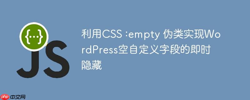 利用CSS :empty 伪类实现WordPress空自定义字段的即时隐藏