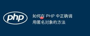 如何在 PHP 中正确调用匿名对象的方法
