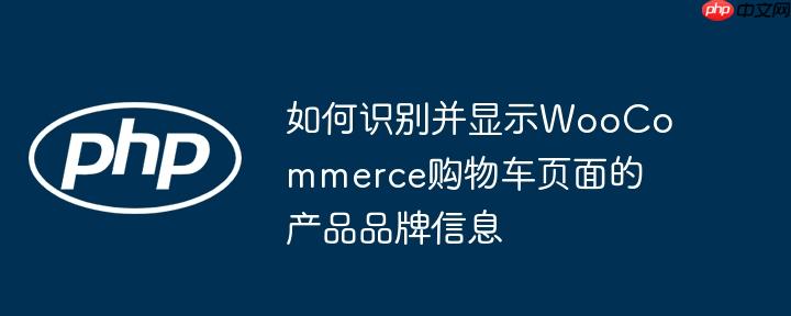 如何识别并显示WooCommerce购物车页面的产品品牌信息