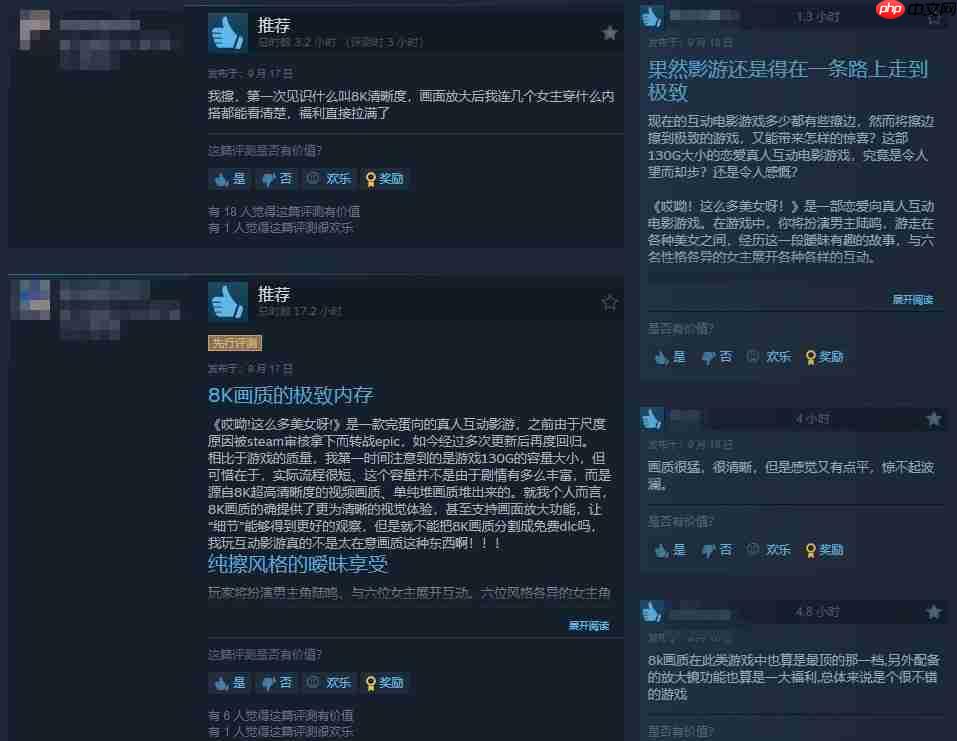 《哎呦!这么多美女呀!》Steam特别好评 福利拉满