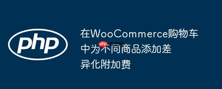 在WooCommerce购物车中为不同商品添加差异化附加费