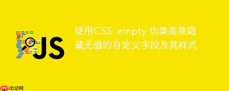 使用CSS :empty 伪类高效隐藏无值的自定义字段及其样式