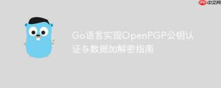 Go语言实现OpenPGP公钥认证与数据加解密指南