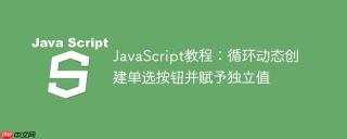 JavaScript教程：循环动态创建单选按钮并赋予独立值