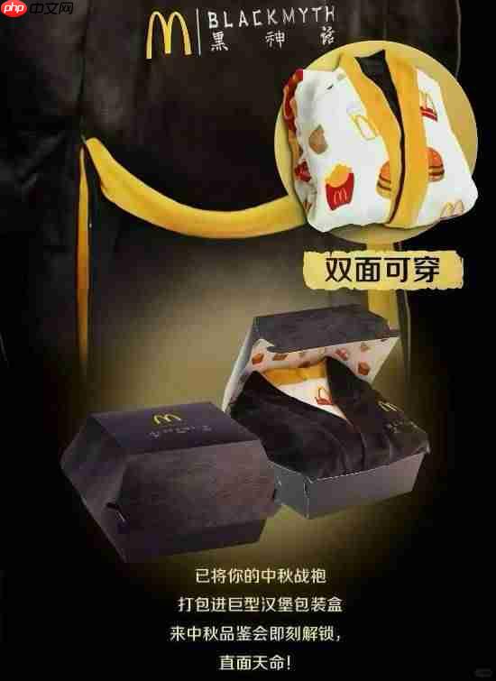 博主晒《黑神话:悟空》联动麦当劳“战袍”试穿照:穿在身上超帅气!